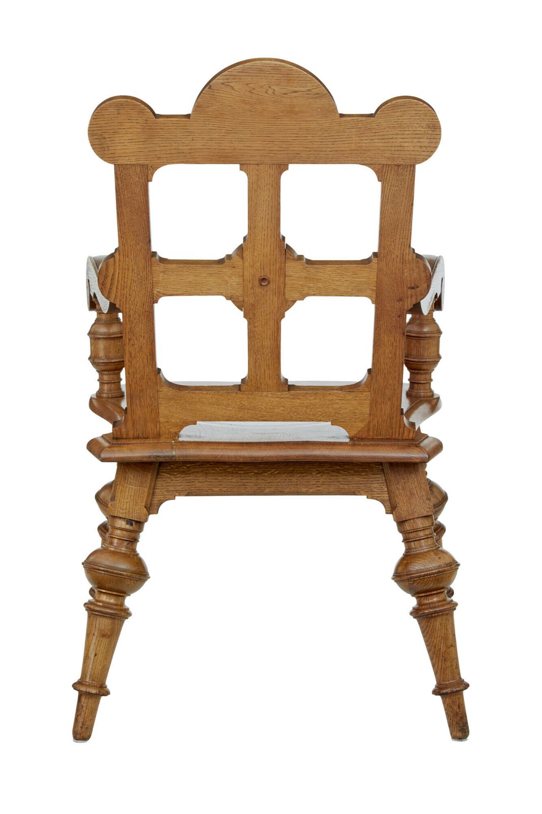 Late 19th Century Carved Oak Arts And Crafts Armchair photo vintage