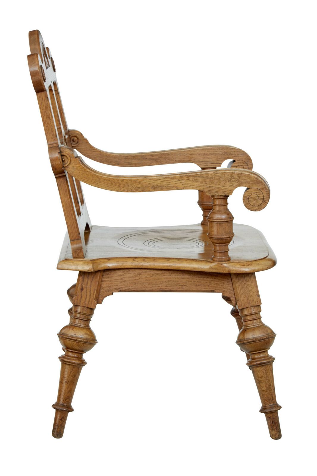 photo furniture Late 19th Century Carved Oak Arts And Crafts Armchair