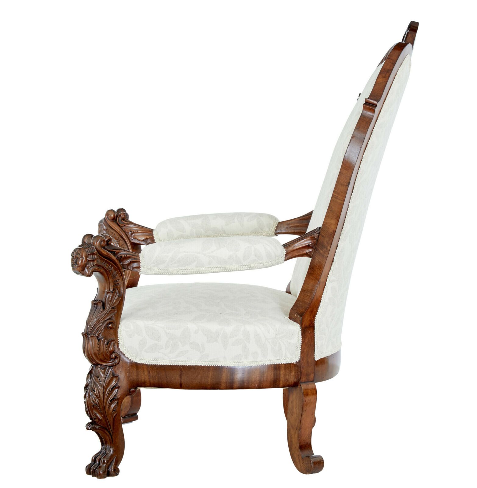 Mid 19th Century Carved Walnut Armchair photo Furniture