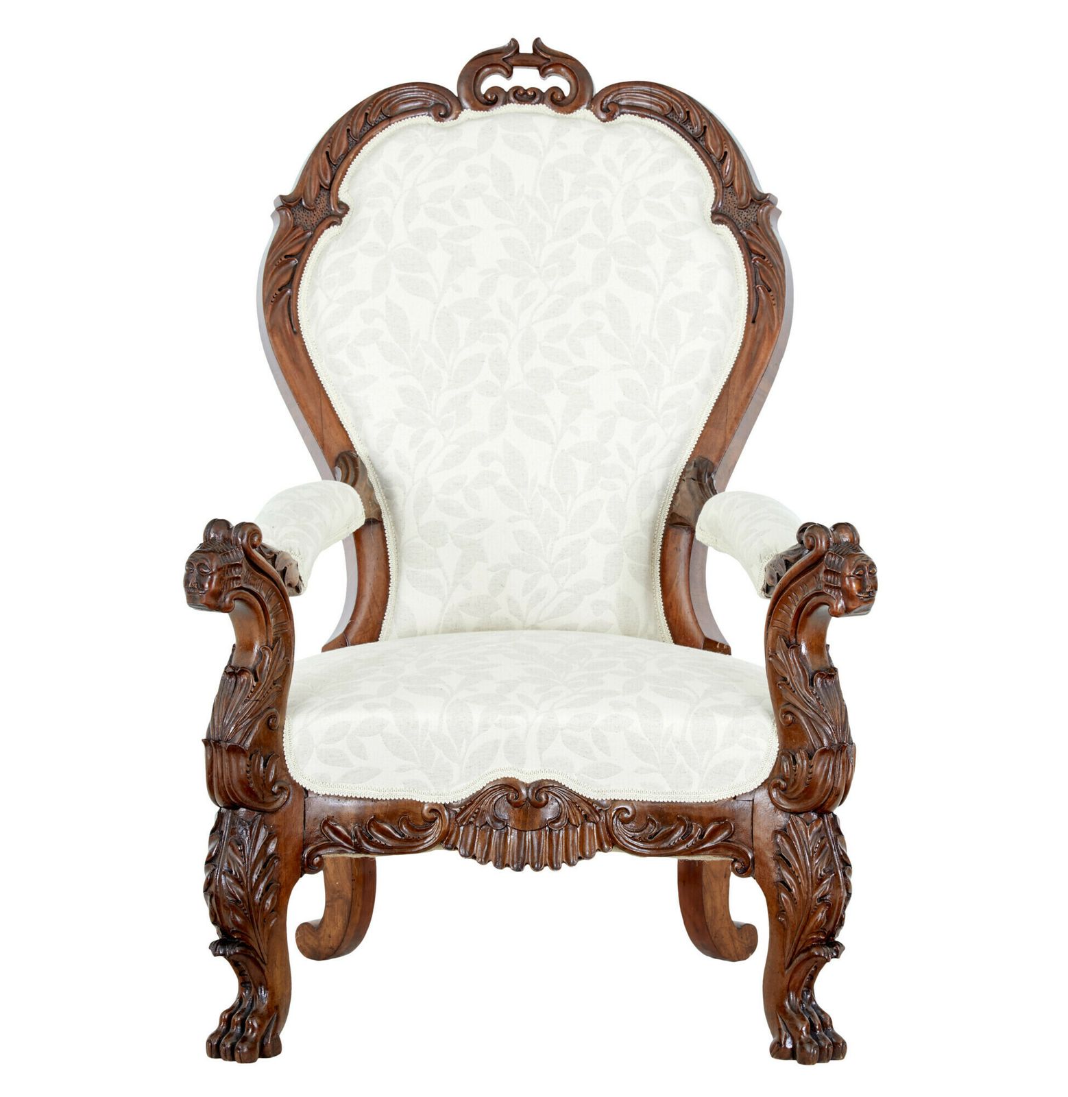 Mid 19th Century Carved Walnut Armchair photo 1925.0
