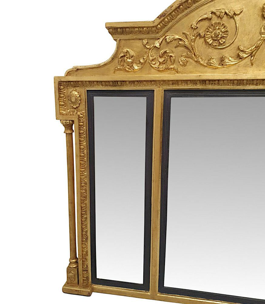 A Fabulous Late 19th Century Adams Design Giltwood Compartmental Mirror photo for sale