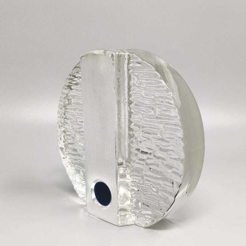 1970s Gorgeous Walther Glass Bullseye Vase By Heiner Düsterhaus. Made In Germany photo 351.0