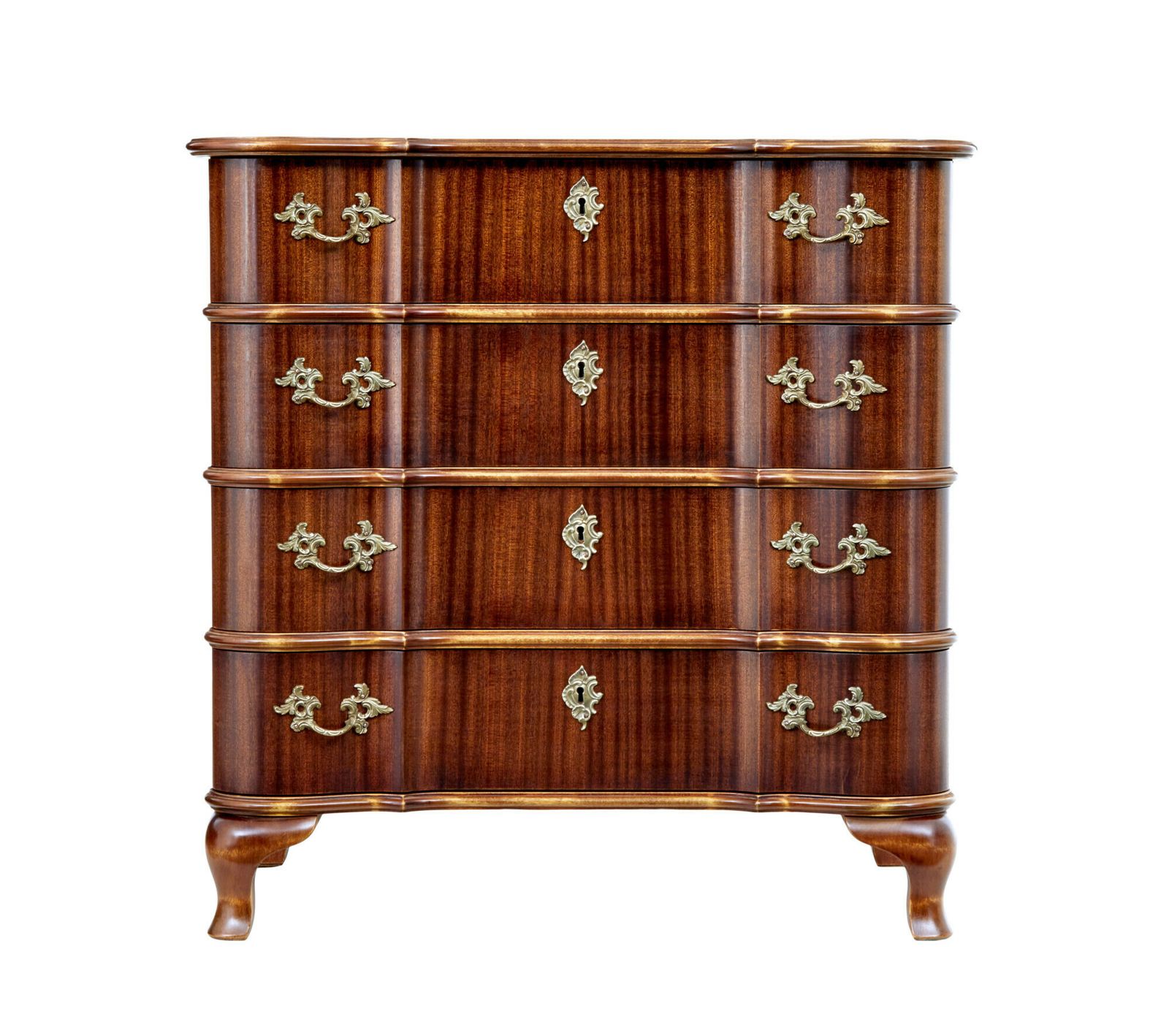Scandinavian Mid Century Baroque Revival Chest Of Drawers photo buy