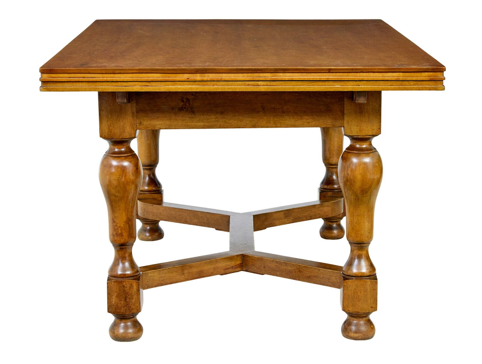 Early 20th Century Birch Extending Dining Table photo vintage