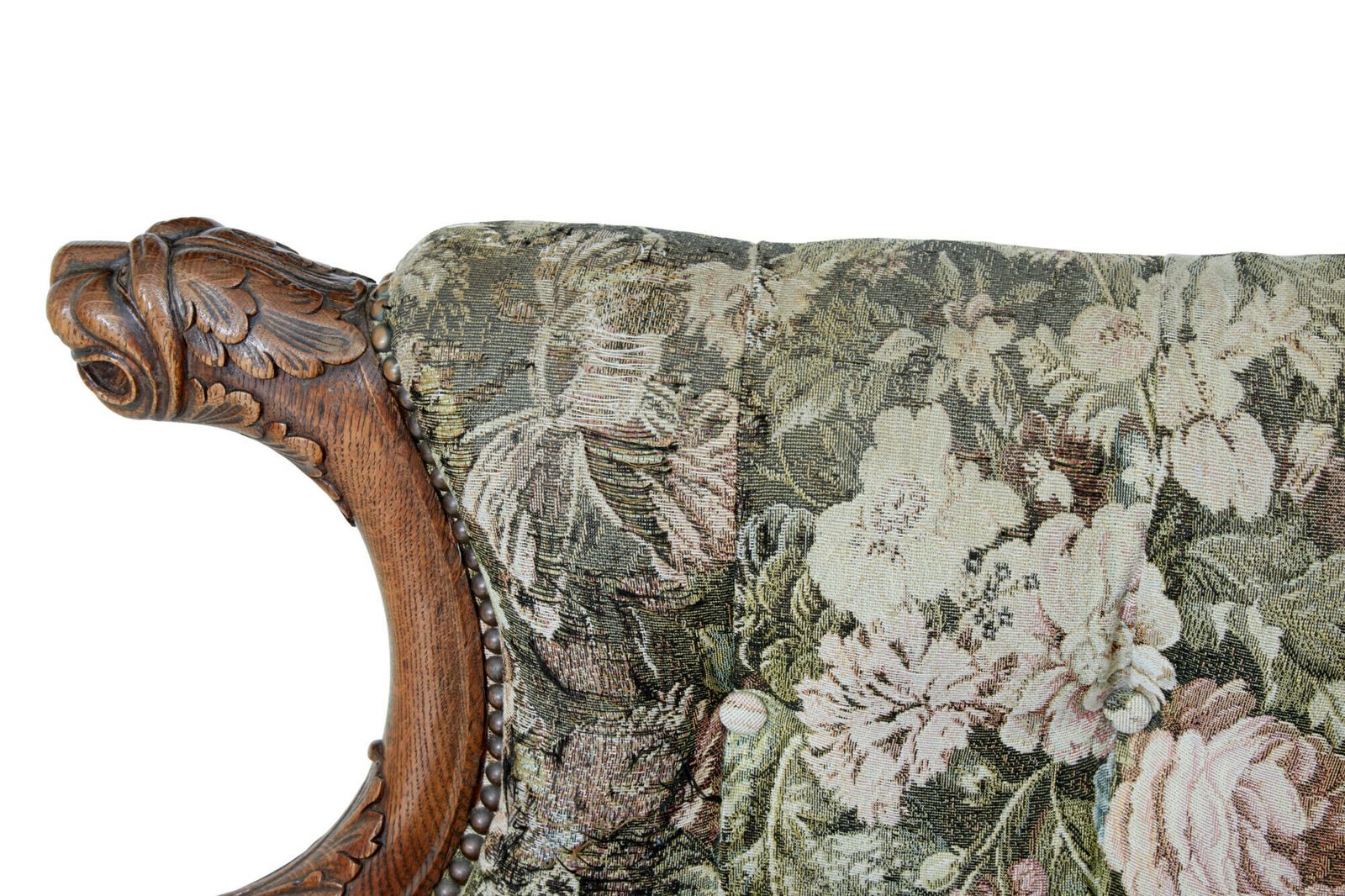 Pair Of French 19th Century Carved Oak Armchairs photo for sale