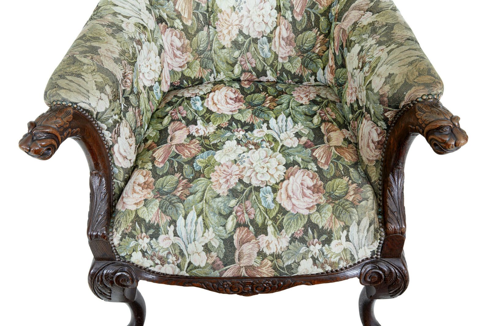 Pair Of French 19th Century Carved Oak Armchairs photo vinterior