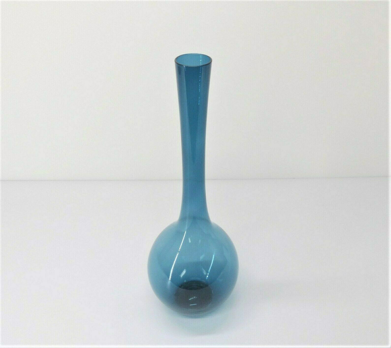 Xxl Scandinaviantranslucent Blue Blown Glass Vase Attributed To Arthur Percy photo for sale