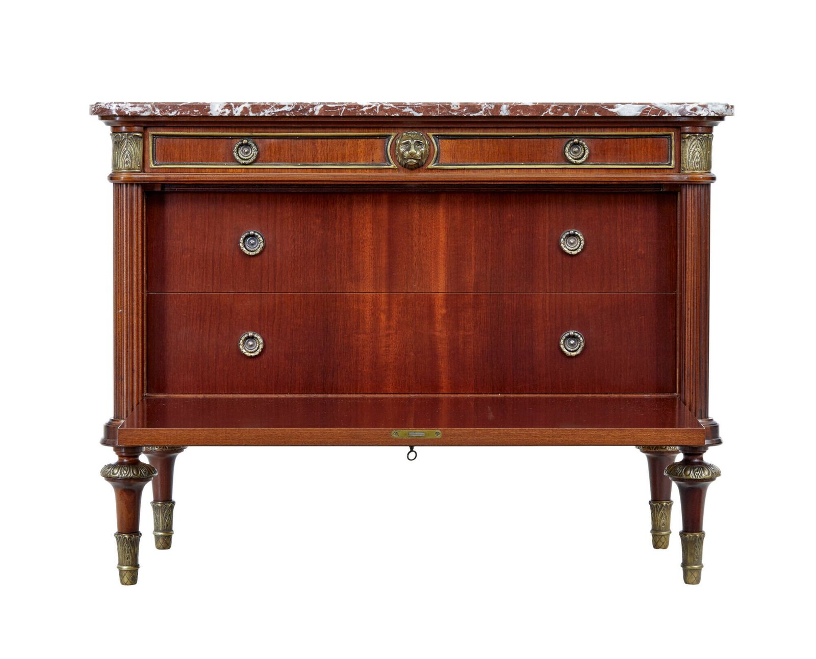 Mid Century Ornate Mahogany Marble Top Chest Of Drawers photo 1755.0