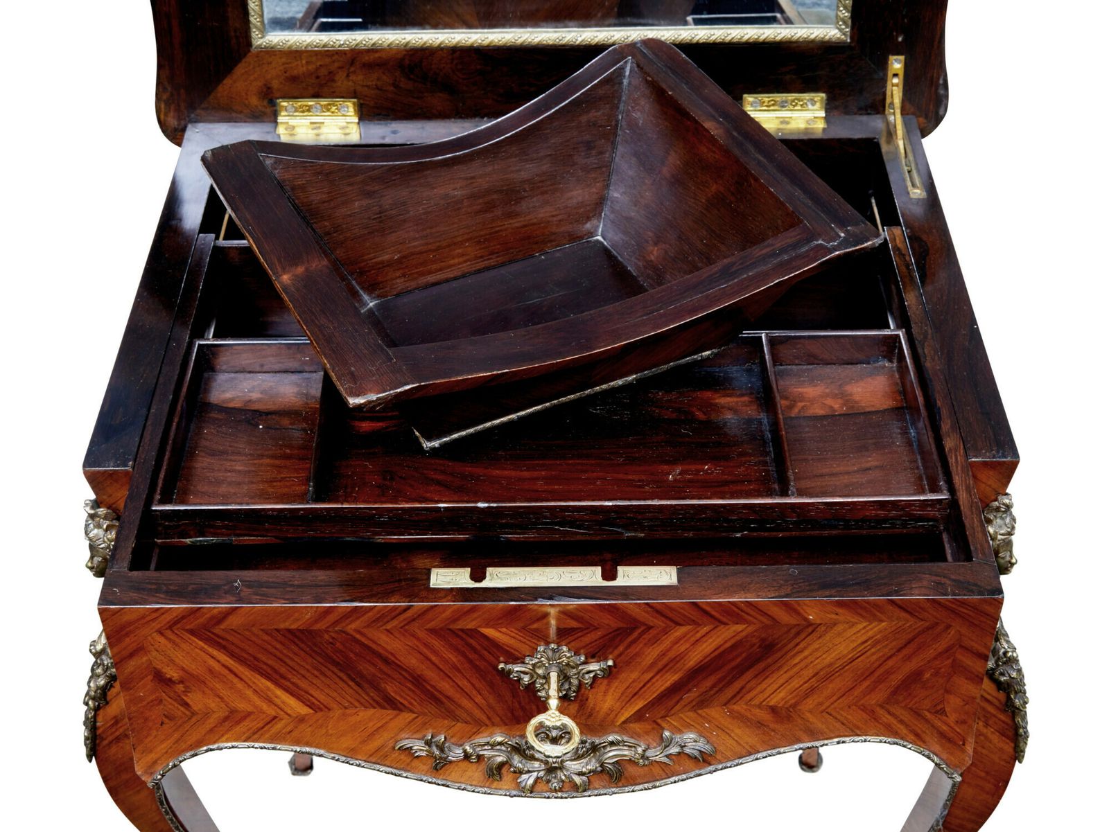 19th Century French Kingwood Sewing Work Table photo furniture