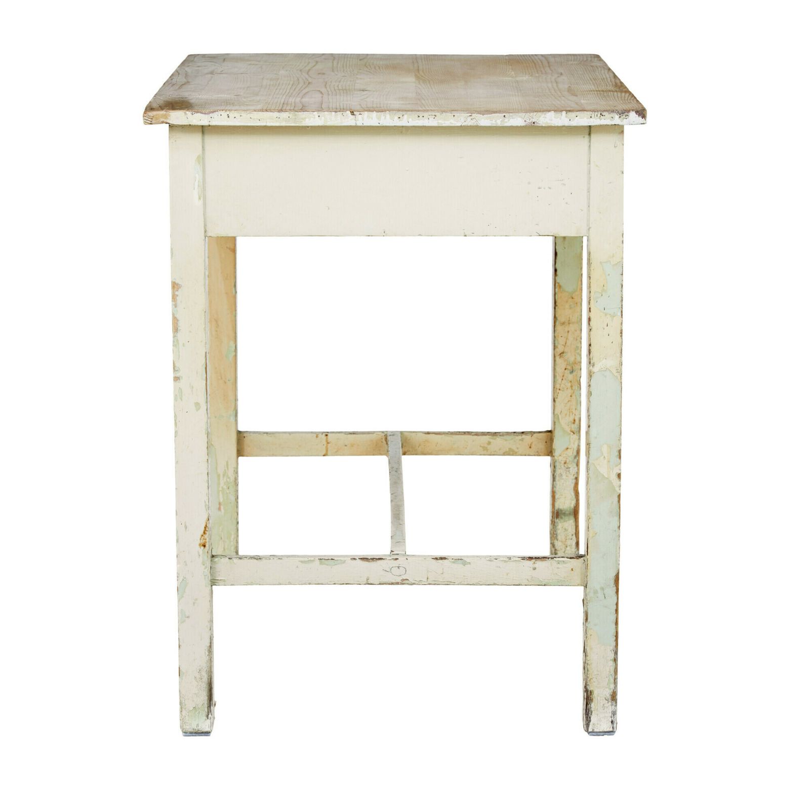 19th Century Painted Pine Side Table photo furniture