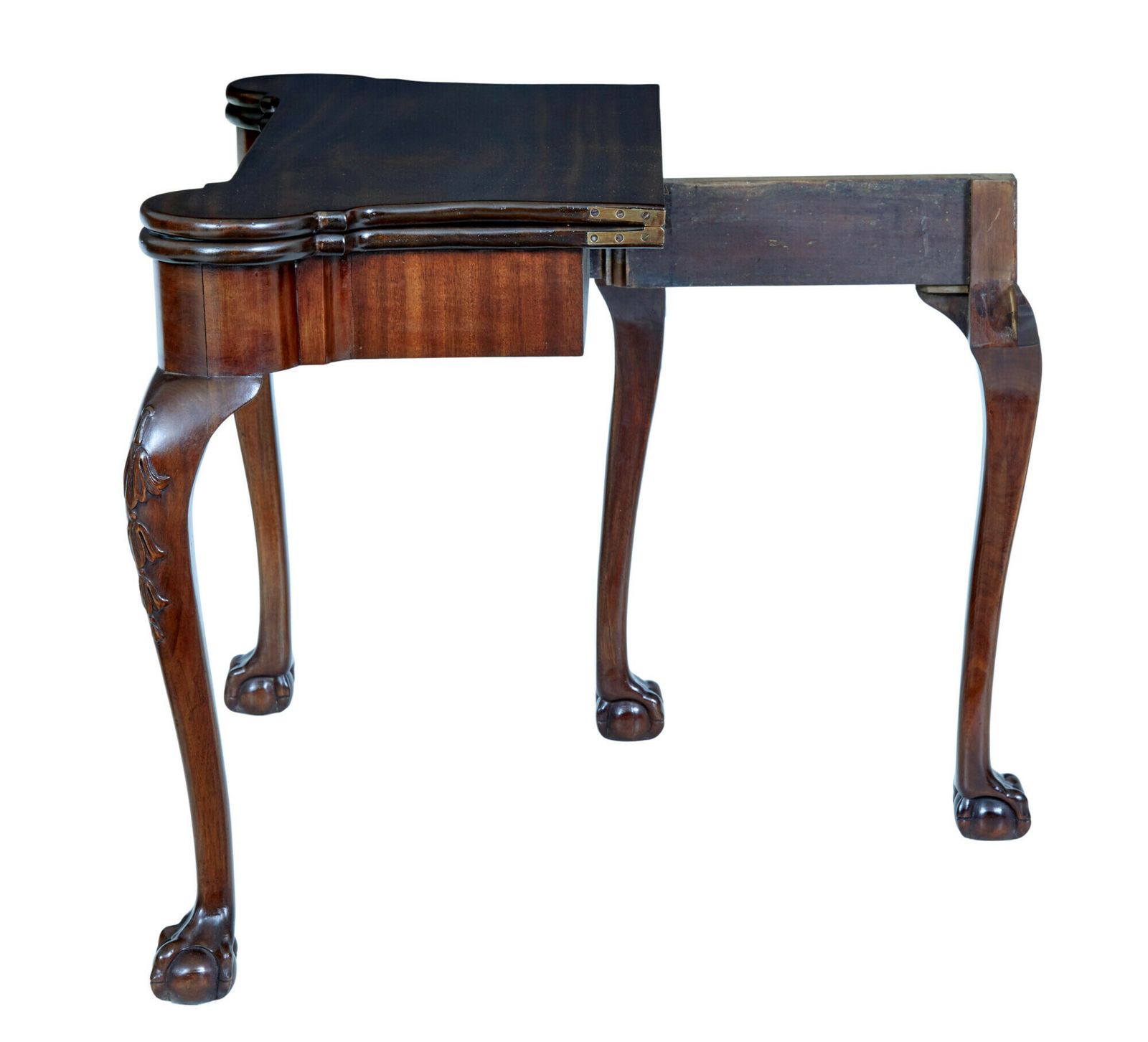 19th Century Chippendale Revival Mahogany Card Table photo for sale