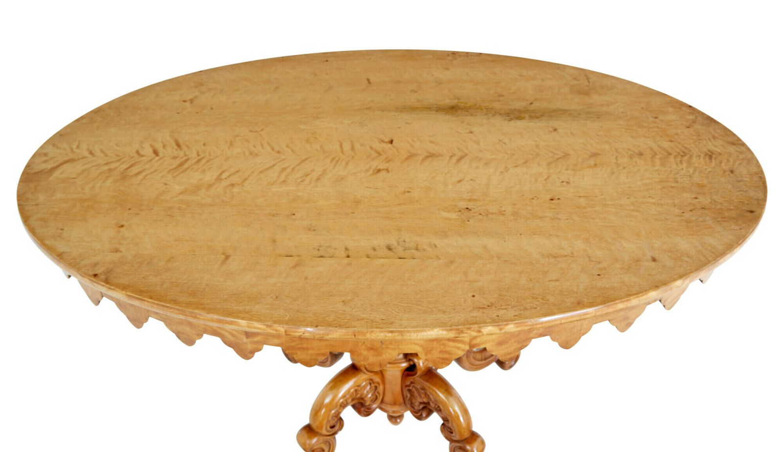 Swedish 19th Century Birch Oval Occasional Table photo 1205.0