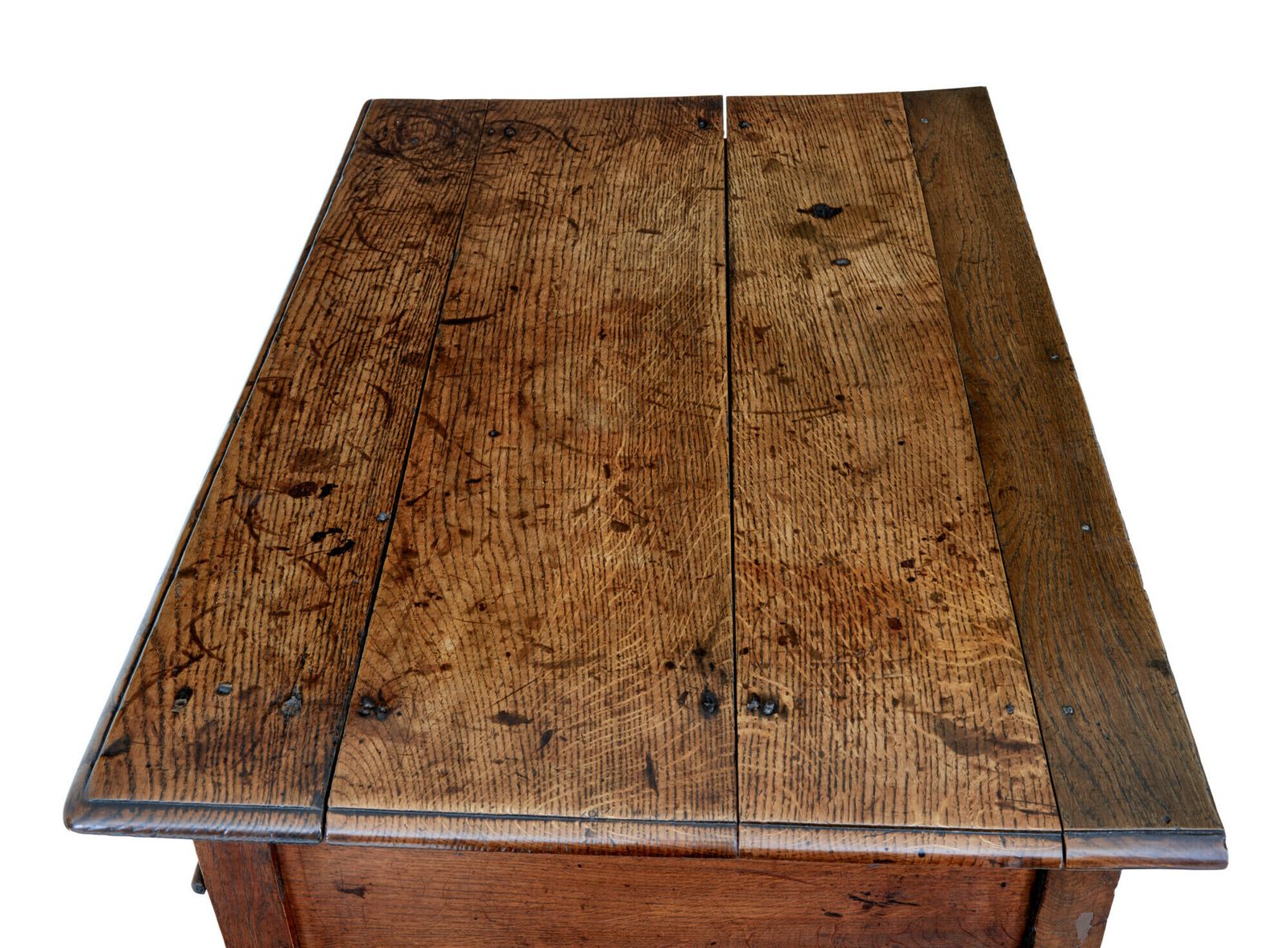 Early 18th Century English 2 Drawer Oak Side Table photo Furniture