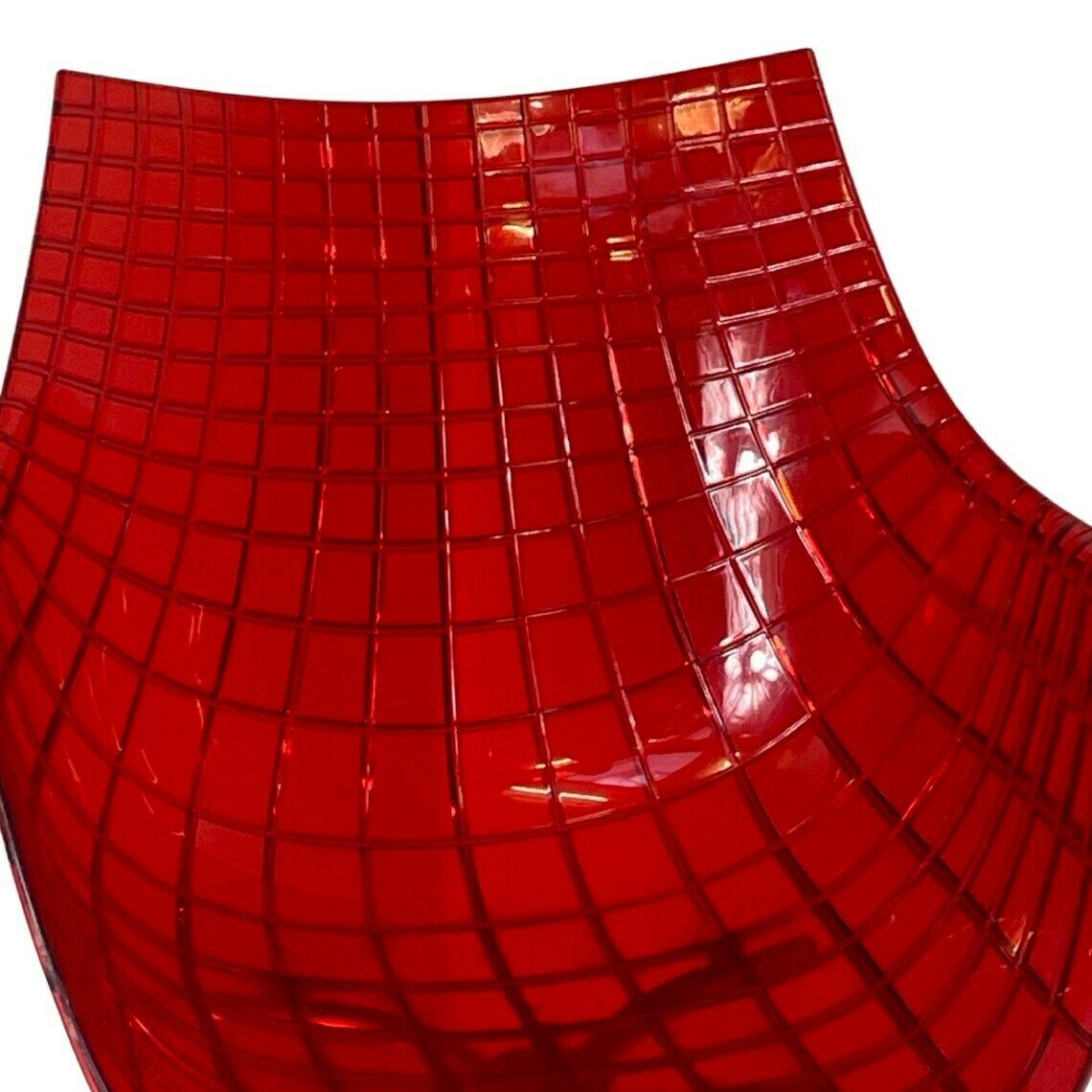 Christophe Pillet   Driade   Meridiana   Hard Plastic Design Bar Stool On Four Legged Base   Bar Height   Red photo for sale