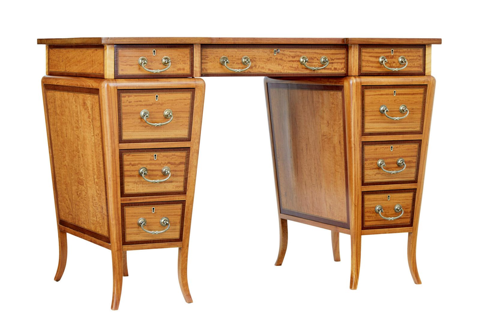 Early 20th Century Satinwood Sheraton Revival Desk