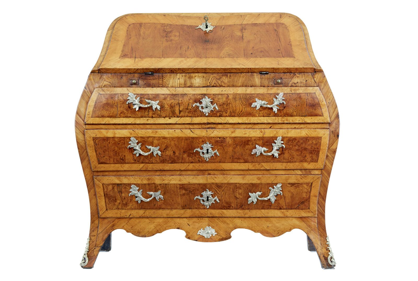 Rococo 18th Century Yew And Elm Bureau Desk photo vinterior