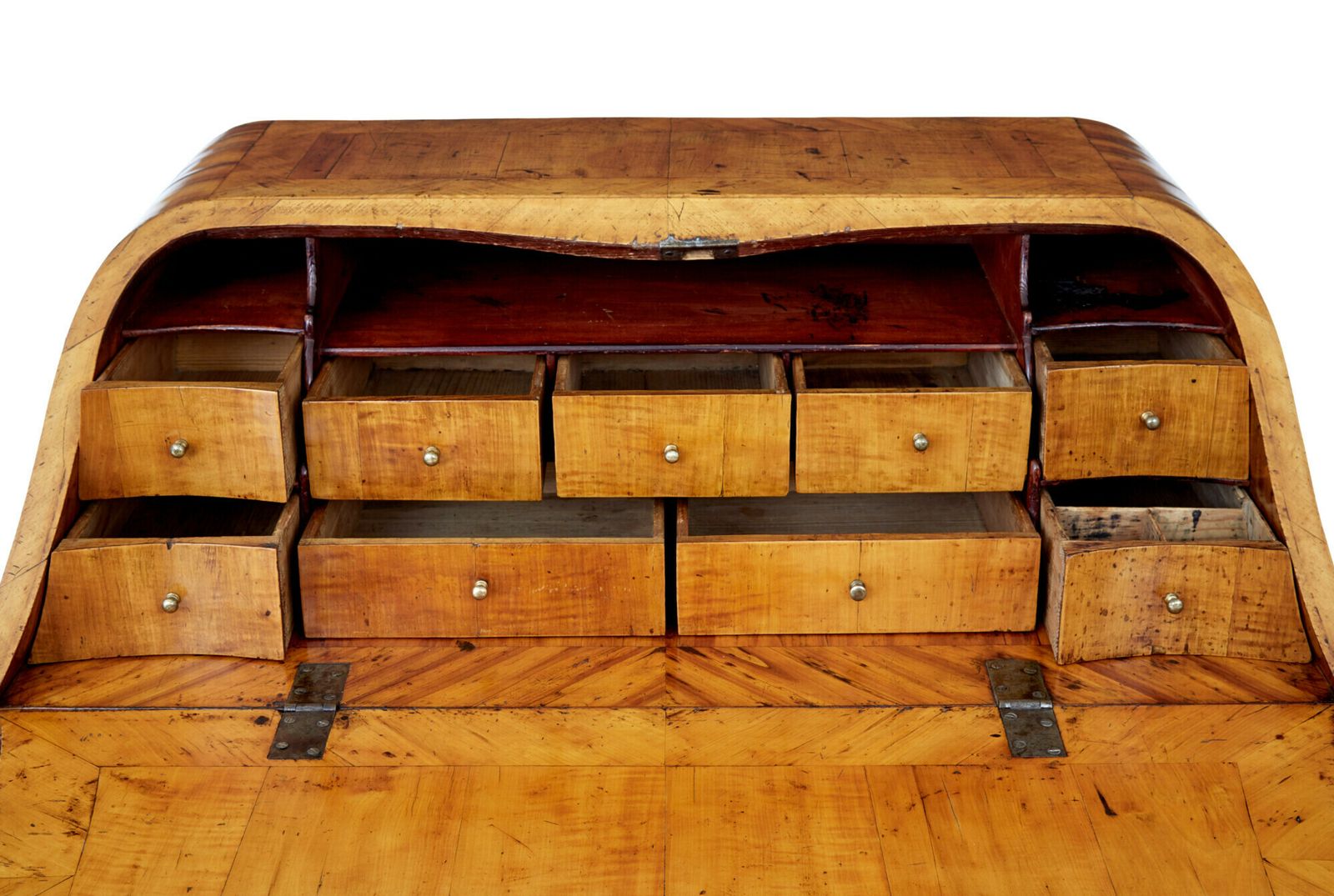 Furniture Rococo 18th Century Yew And Elm Bureau Desk photo