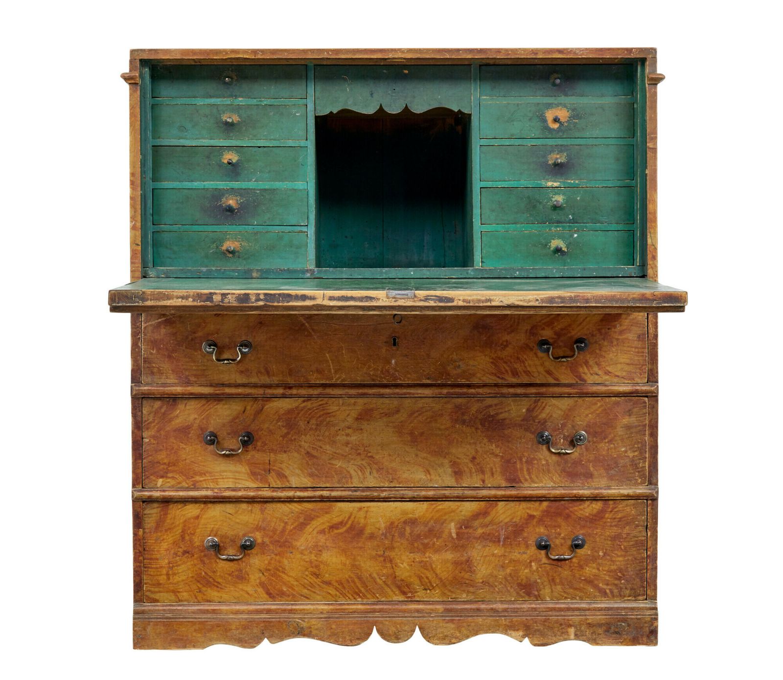 Swedish 19th Century Painted Pine Escritoire Writing Desk photo 2475.0