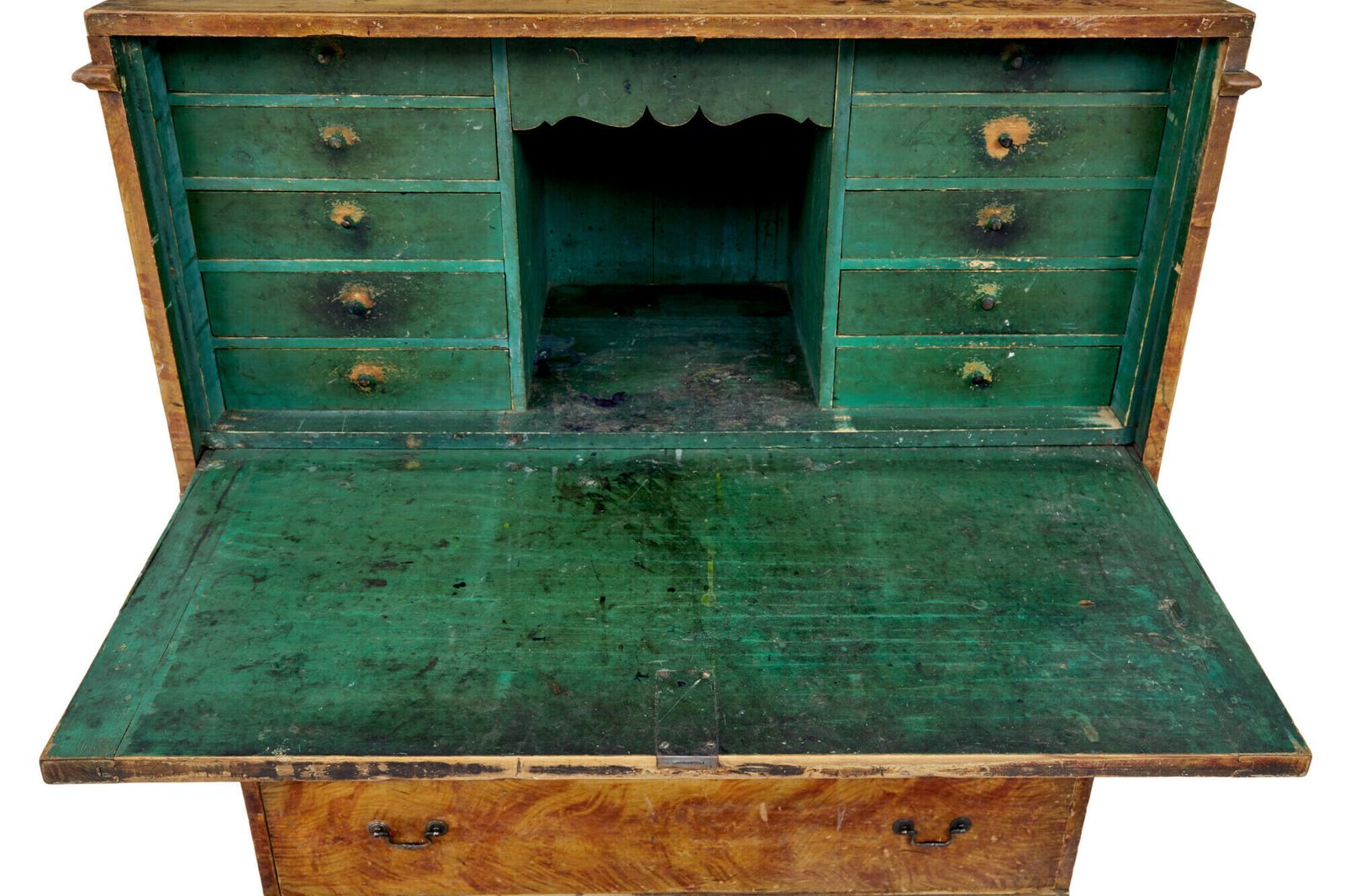 photo furniture Swedish 19th Century Painted Pine Escritoire Writing Desk