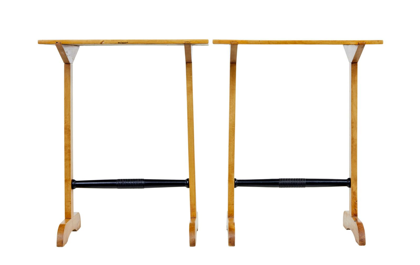 Pair Of Early 20th Century Swedish Birch Side Tables photo 1205.0
