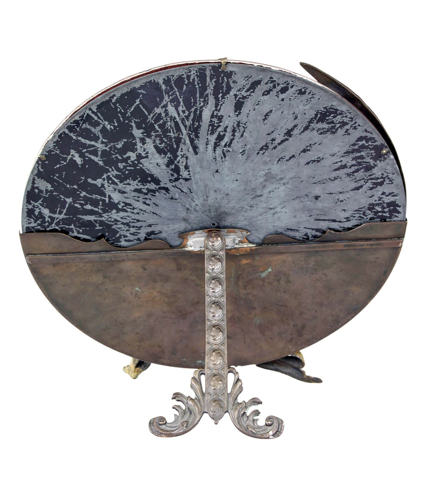 Period Art Deco Bronze And Brass Table Mirror photo furniture