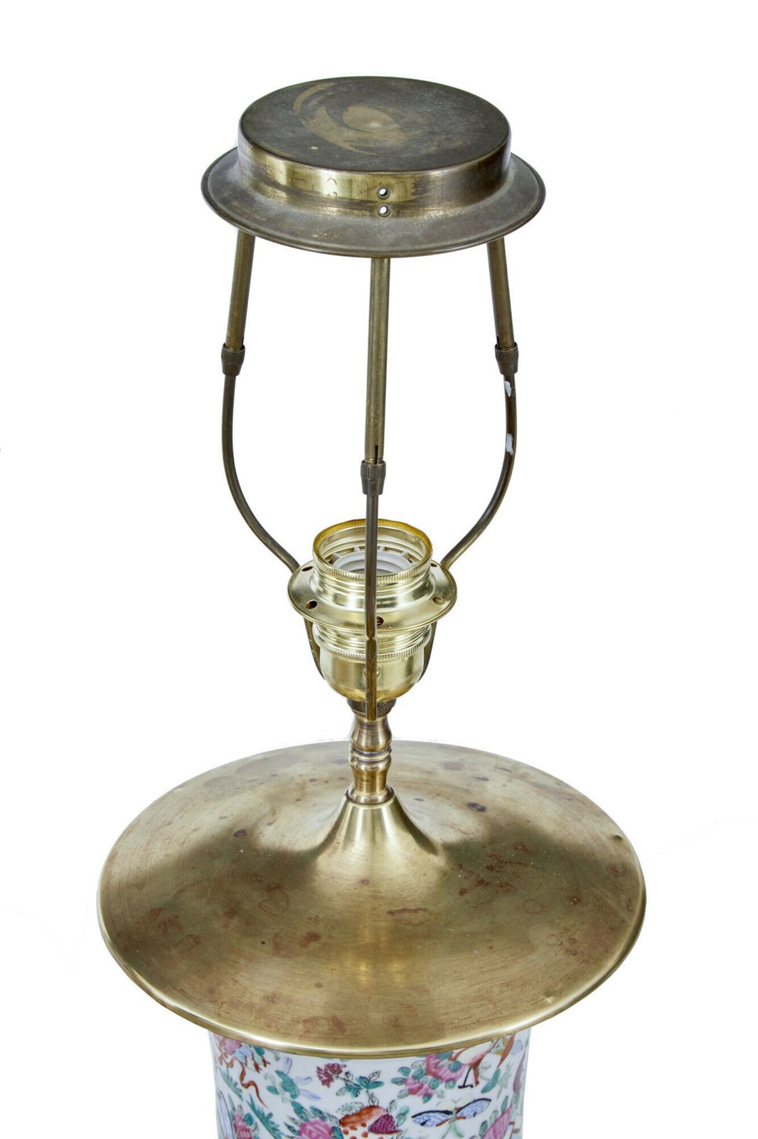 Pair Of Early 20th Large Chinese Cantonese Vase Lamps photo furniture