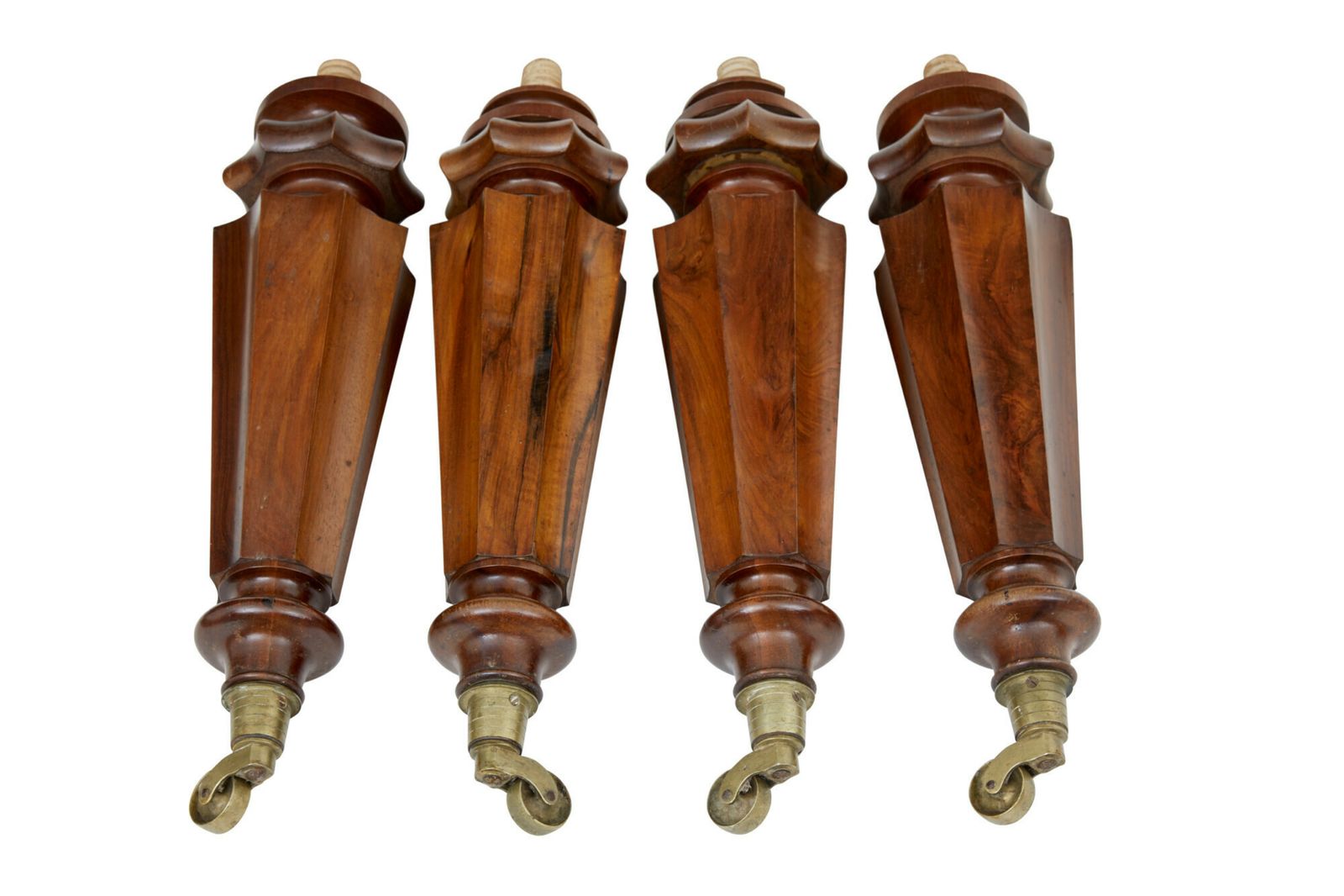 Set Of 4 19th Century Mahogany Dining Table Legs For Project