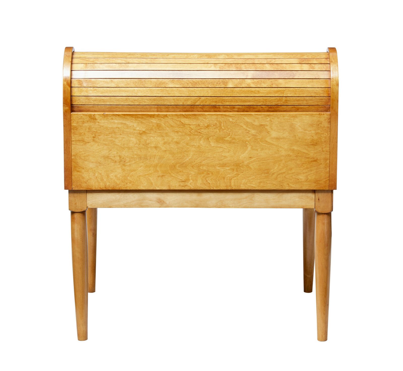 Mid 20th Century Birch Tambour Sewing Box On Stand photo 935.0
