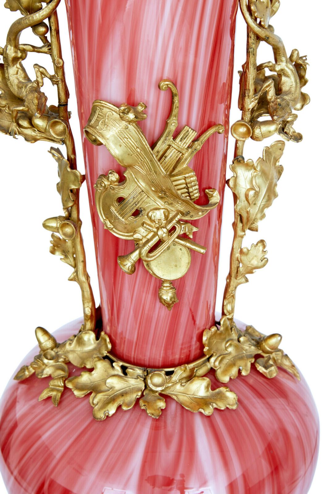 1930’s French Art Glass Vase With Ormolu Mounts photo 935.0