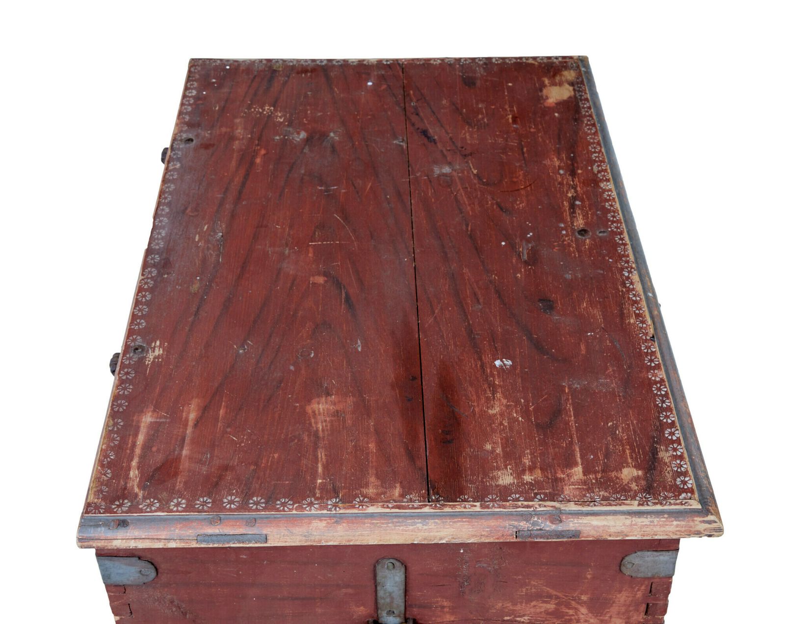 Early 19th Century Painted Pine Blanket Box photo furniture