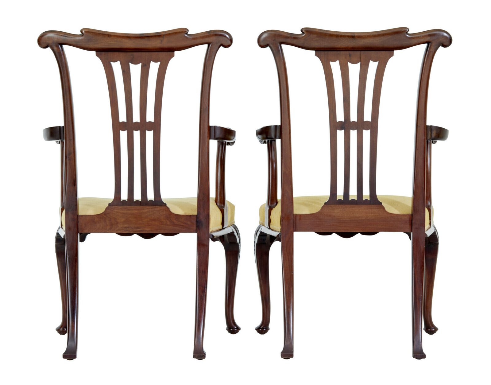 Pair Of 19th Century Chippendale Design Mahogany Armchairs photo furniture