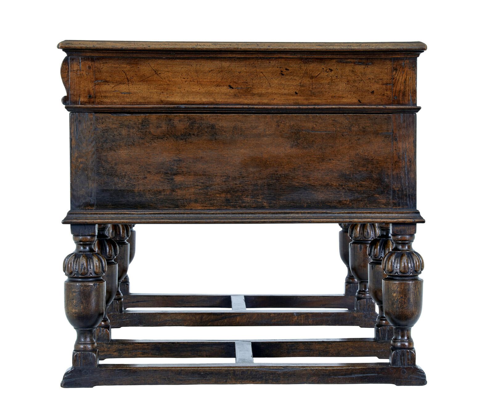 Victorian Late 19th Century Carved Oak Pedestal Desk photo furniture