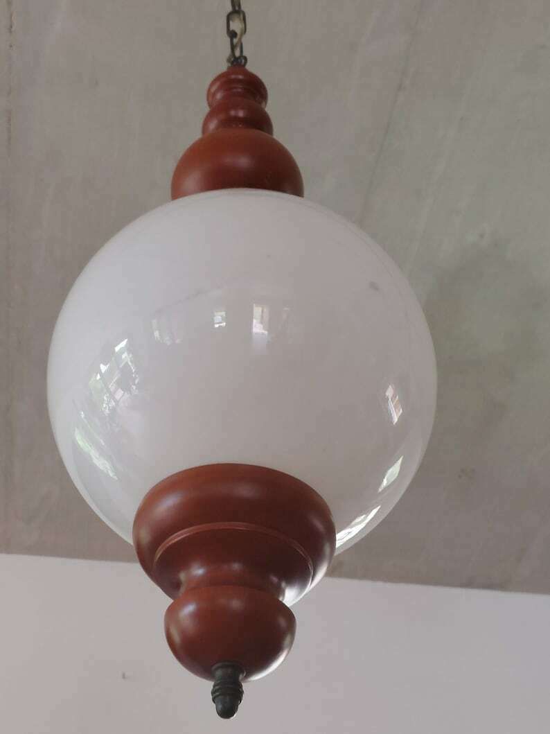 Vintage Pendant Lamp / Mcm Pendant Lamp/Mcm Home / Vintage Home Decor / Space Age Pendant Lamp / Space Age Pendant Light /Mcm Interior /70's