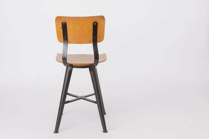1 Of 4 Industrial Chairs Vintage 50s 60s photo 272.0
