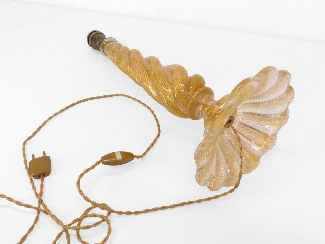 Murano Barovier Toso Lamp Base With Twisted Column Barrel 1960   Murano Barovier And Toso Lamp photo 1400.0