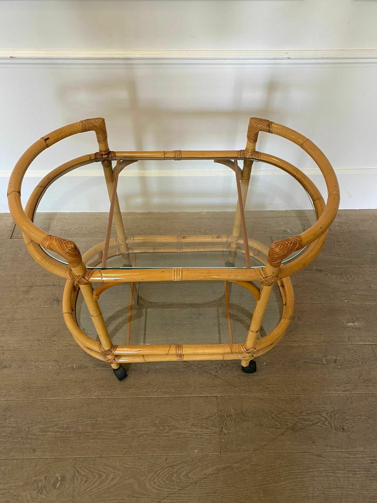 Mid Century Modern Bamboo Drinks Trolley photo Furniture