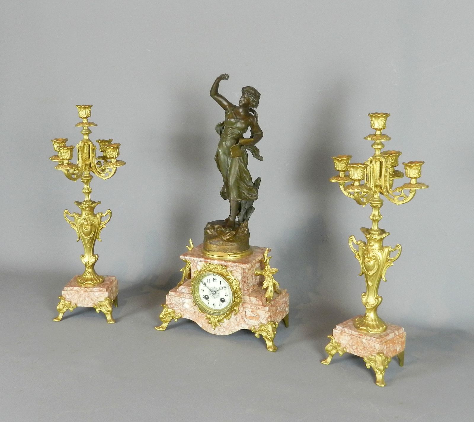 French Art Nouveau Mantle Clock 'Poésie' (Ch Ruchot) By Japy Freres photo furniture