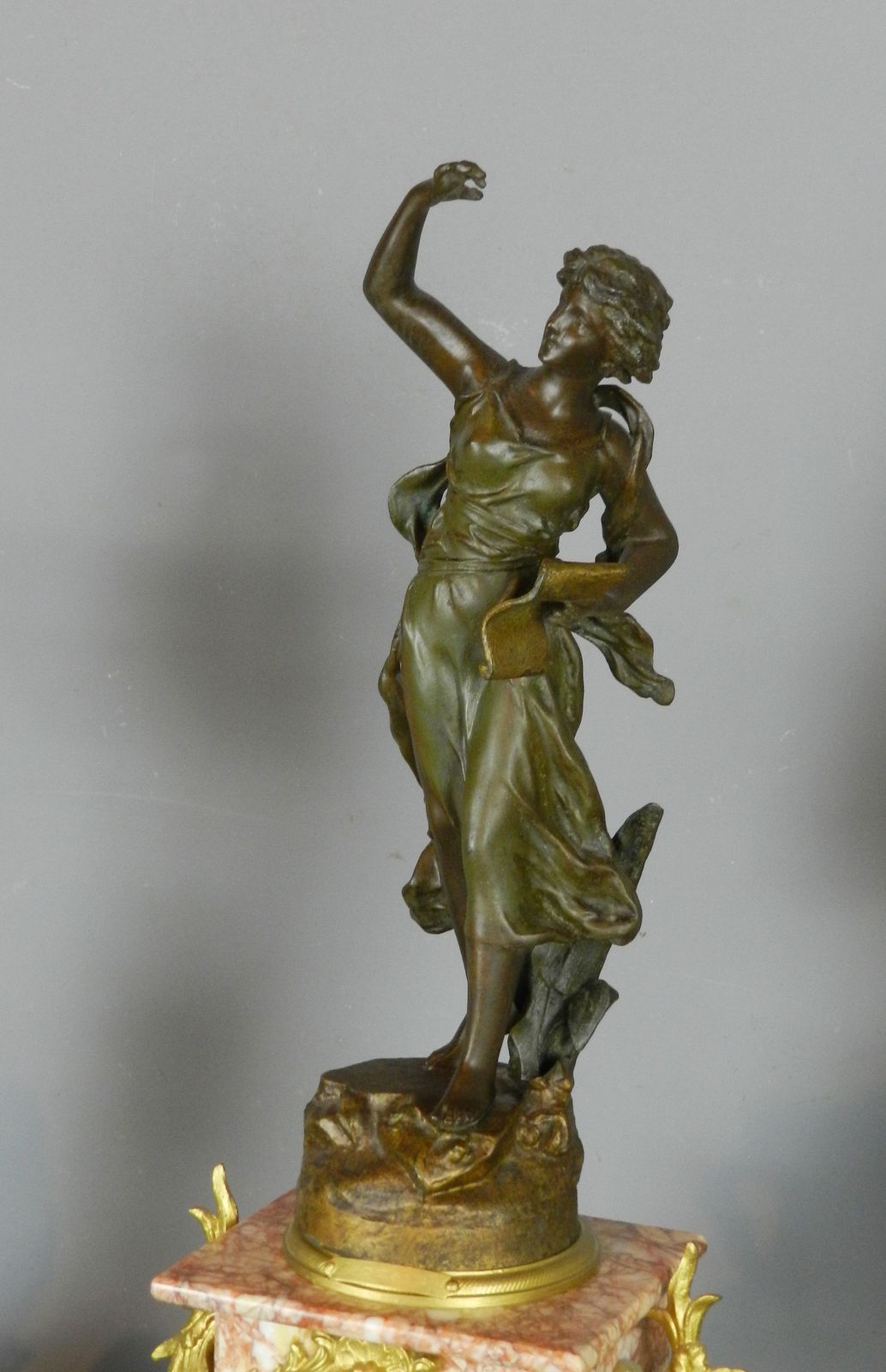French Art Nouveau Mantle Clock 'Poésie' (Ch Ruchot) By Japy Freres photo for sale