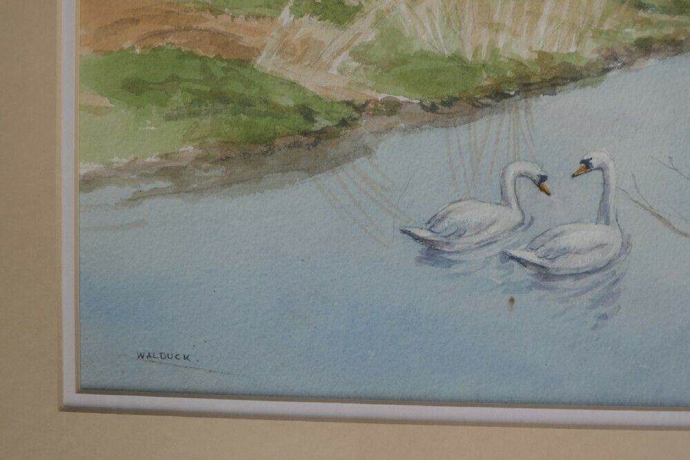 Framed And Glazed Ink And Watercolour By Desmond Walduck photo furniture