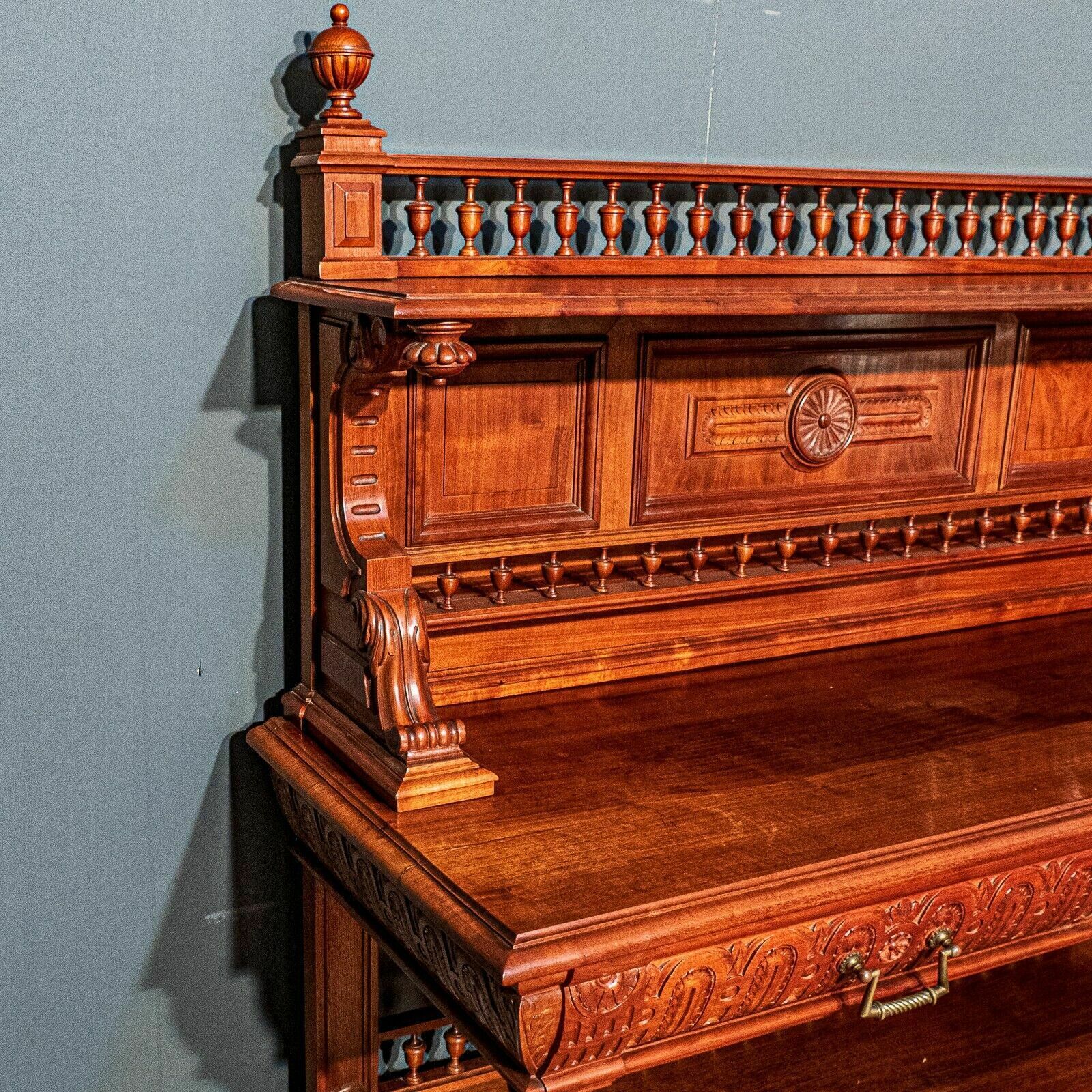 photo vinterior Exquisite Walnut French Intricately Detailed Buffet