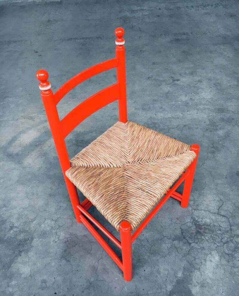 Folk Art Rush Side Chair, Oostenrijk, Ca. Jaren 1970 photo vintage
