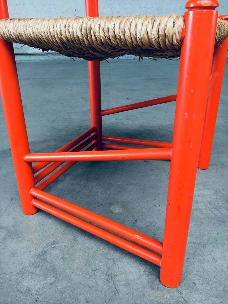 photo vinterior Folk Art Rush Side Chair, Oostenrijk, Ca. Jaren 1970