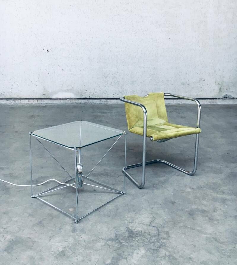 Lighting Cubist Design Floor Lamp Table By Max Sauze, France 1960's photo
