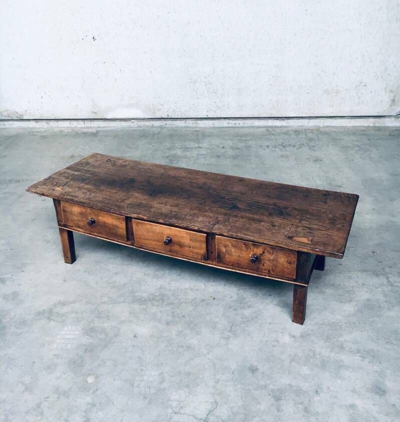 Antique Folk Art Spanish Low Console Or Coffee Table photo 3600.0