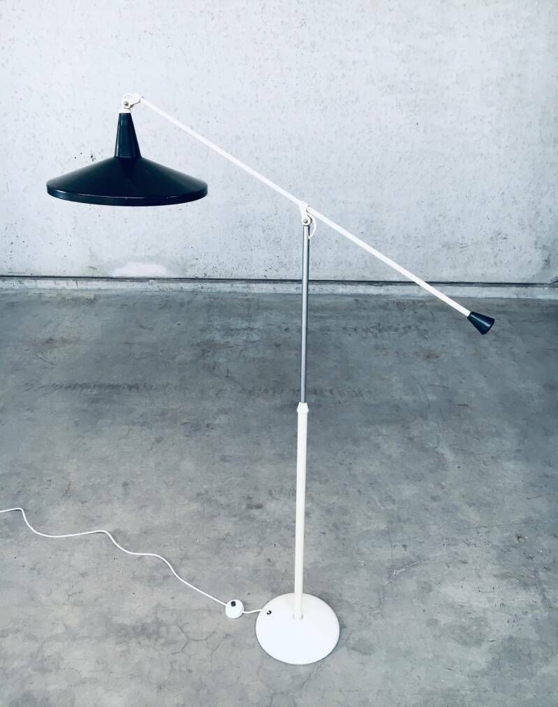 "Panama" Floor Lamp In Black By Wim Rietveld For Gispen, 1957 photo vinterior