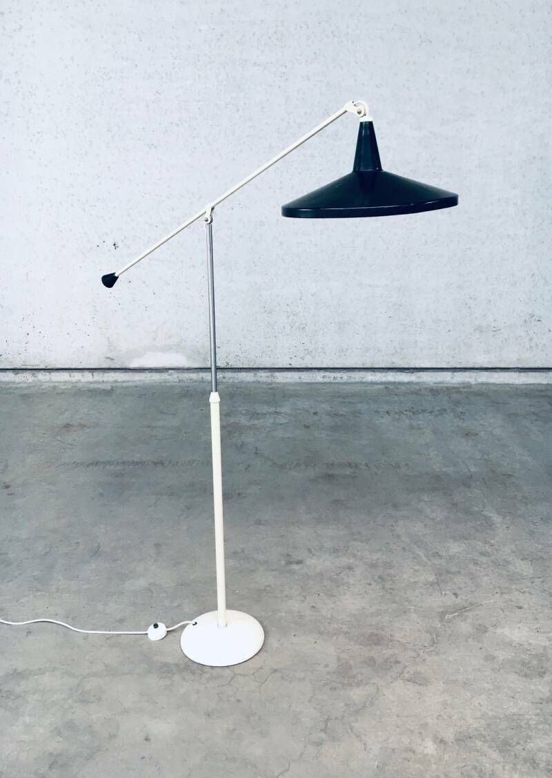 1850.0 "Panama" Floor Lamp In Black By Wim Rietveld For Gispen, 1957 photo