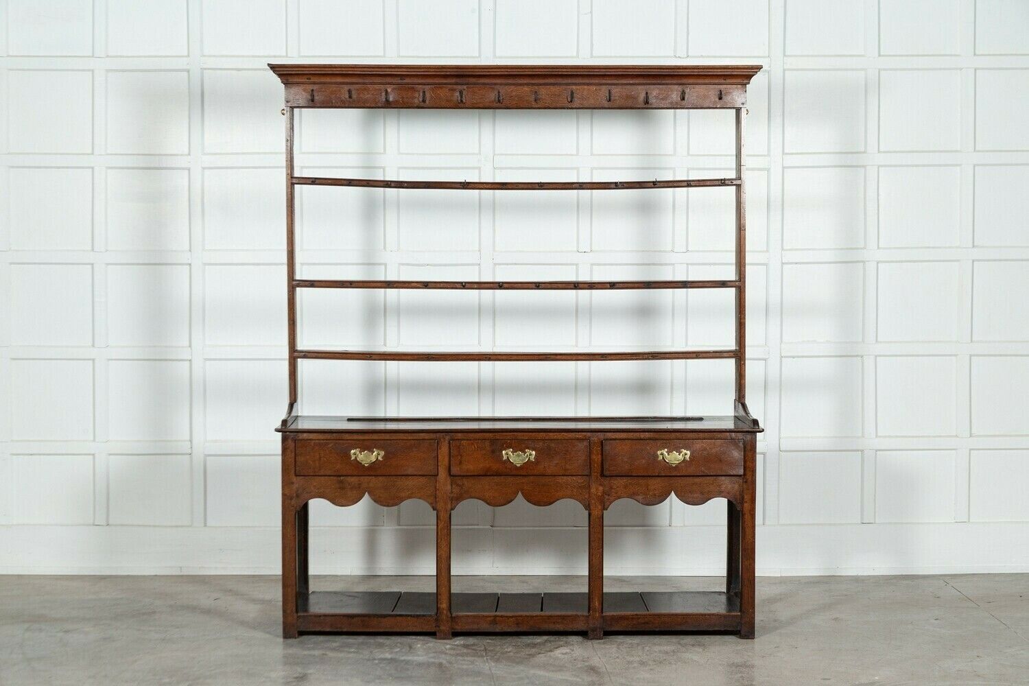 Large English George III Oak Dresser