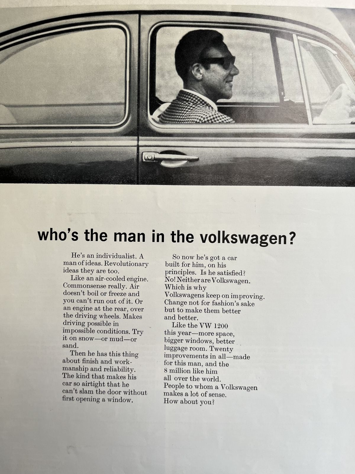 Original Volkswagen Advertising Print 1960s photo 76.0