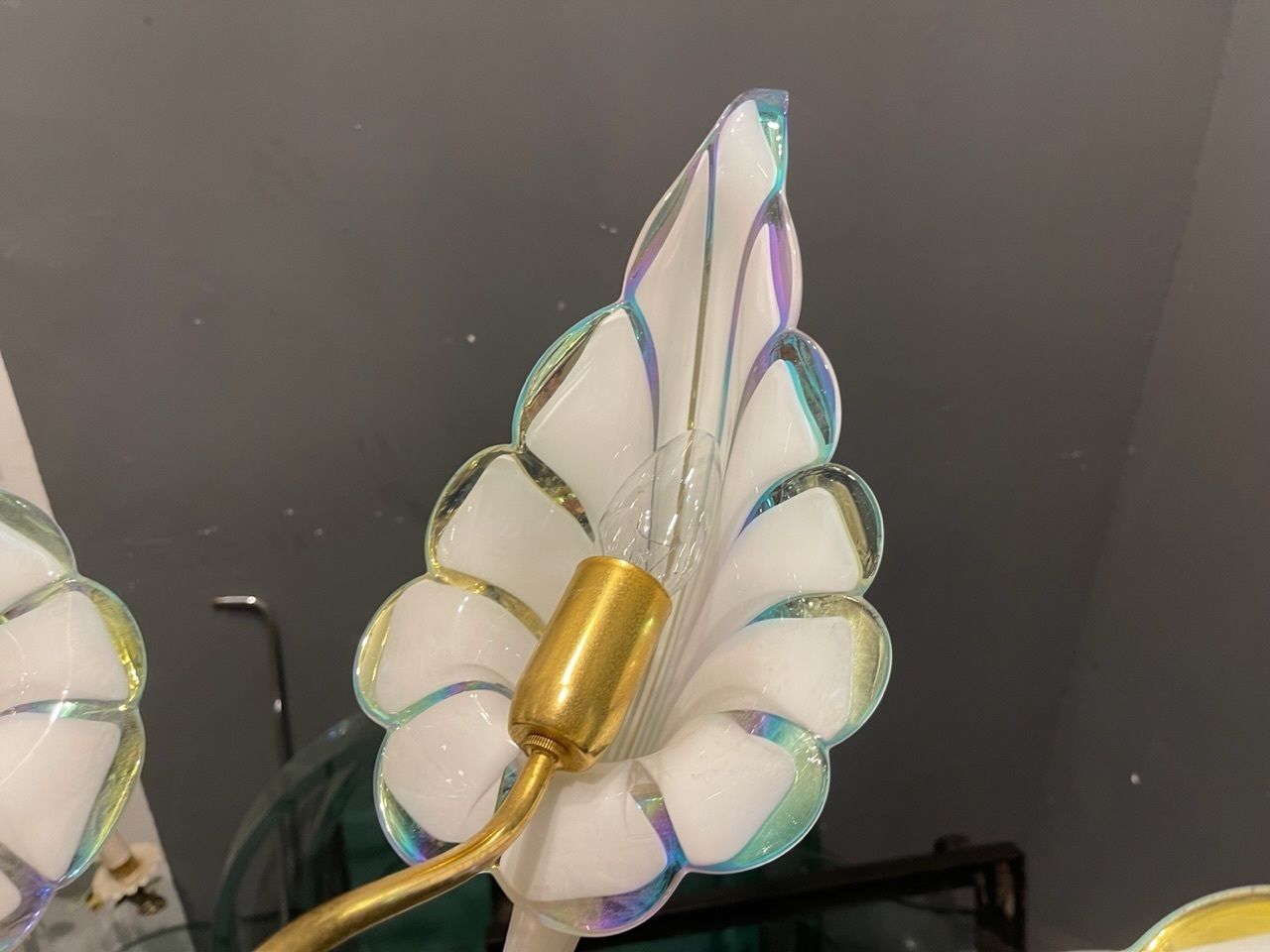 Murano Glass Chandelier By Seguso 1960 photo vintage