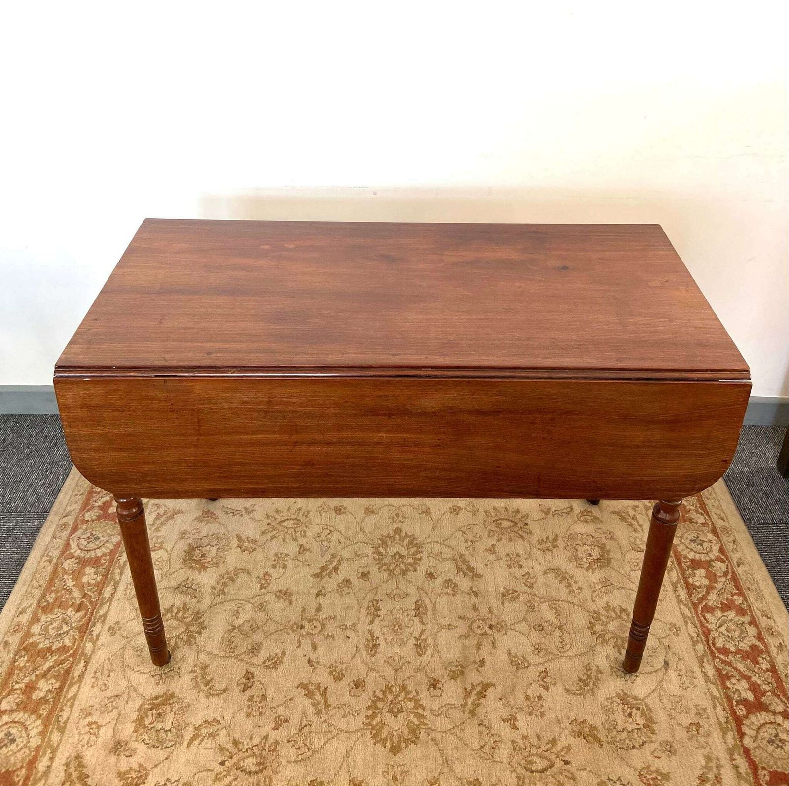 Antique Regency Pembroke Table / Turned Legs And Castor / Solid Mahogany / Free Delivery / Made In England C1830 photo furniture